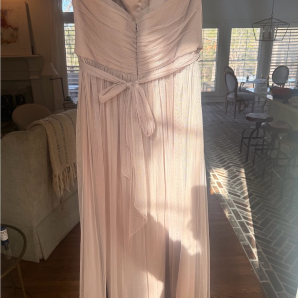 Amsale Gray net halter dress size 8! Beautiful! **damaged** - Picture 7 of 10